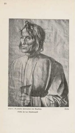 Dürer, Baumeister Hieronymus von Augsburg, Studie für das Rosenkranzfest. Berlin