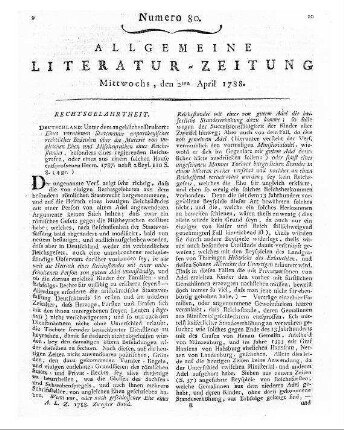 Eines vornehmen Staatsmanns unpartheyisches rechtliches Bedenken über die Materie von ungleichen Ehen und Mißheyrathen eines Reichsstandes, besonders eines regierenden Reichsgrafen, oder eines aus einem solchen Hause entsprossenen Herren. - Deutschland [i.e. Gießen] : [Krieger], 1787