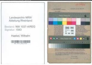Entnazifizierung Wilhelm Haebel , geb. 00.00.0000 ()