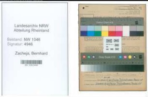 Entnazifizierung Bernhard Zacheja , geb. 19.06.1902 (Zollbeamter)