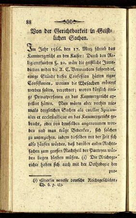 Von der Gerichtbarkeit in Geistlichen Sachen