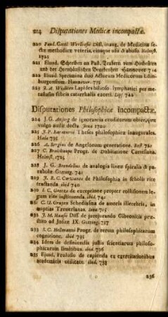 Disputationes Philosophicae incompactae