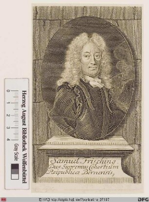 Bildnis Samuel Frisching d. J. 1709 Frhr. zu Rümlingen