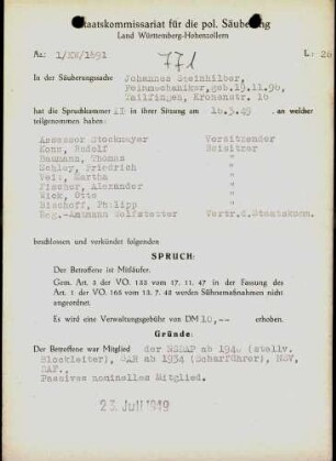 Steinhilber, Johannes