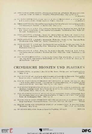 Chinesische Bronzen und Plastiken (Nr. 587-607)