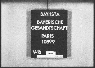Schepß, Georg, Dr., Studienlehrer in Würzburg, dann Gymnasialprofessor in Speyer, Entleihung von lateinischen Handschriften aus der Nationalbibliothek in Paris