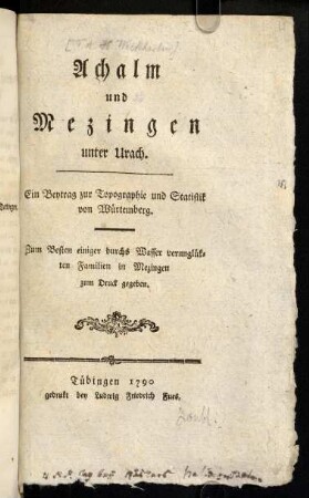 1-74, Achalm und Mezingen