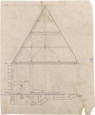 Bestelmeyer, German; München - Nymphenburg; Ev. Stephanuskirche - Schnitt