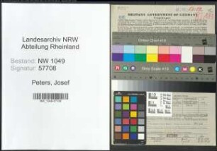 Entnazifizierung Josef Peters , geb. 19.10.1903 (Schuster)