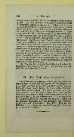 28. Das Fuerstenthum Liechtenstein