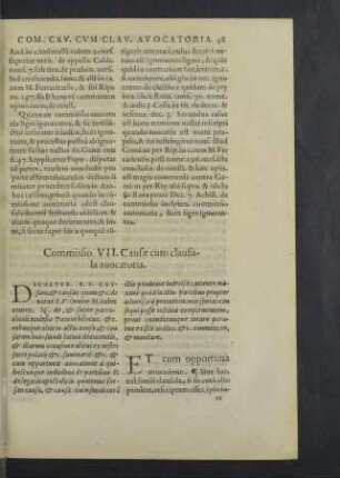 Commissio VII.