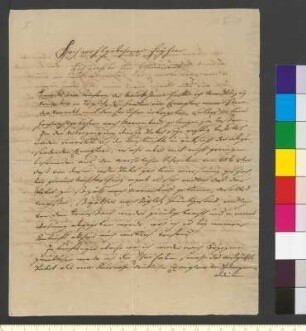 Brief von Sternberg, Kaspar Maria von an Goethe, Johann Wolfgang von