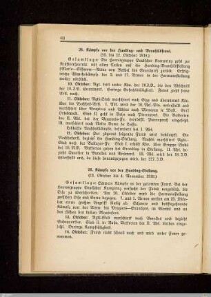 26. Kämpfe vor der Hunding-Stellung