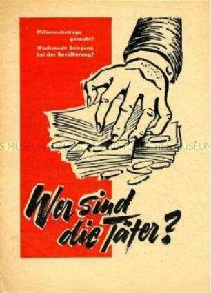 Polemische Flugschrift des Ausschusses für Deutsche Einheit gegen Preissteigerungen in der Bundesrepublik