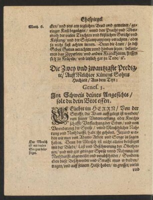 Die Zwey und zwantzigste Predigte/ ...
