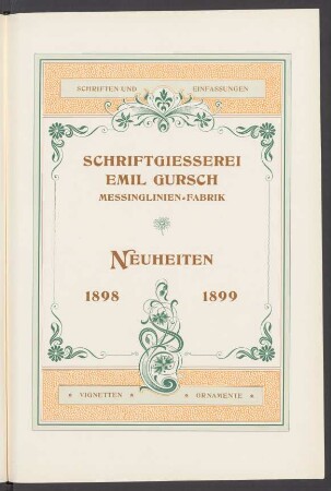 Neuheiten 1898-1899