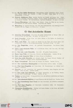 C) Ost-Asiatische Kunst (Nr. 915-962)