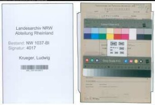 Entnazifizierung Ludwig Krueger , geb. 13.01.1889 (Zollsekretaer)