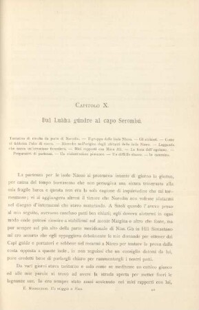 Capitolo X. Dal Luàha gúndre al capo Serombú