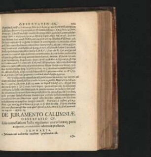 De Iuramento Calumniae. Observatio CV.