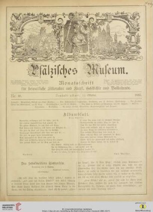 Nr. 10 (15. Oktober 1885)
