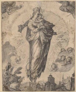Maria als Himmelskönigin auf dem Halbmond