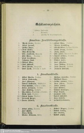 Schülerverzeichnis