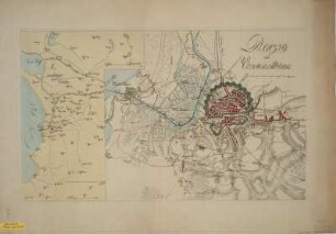 Stadtplan von Danzig, ca. 1:24 000, kolor. Kupferst., um 1800