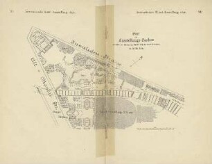 Plan des Ausstellungs-Parkes zwischen der Strasse Alt-Moabit und der Invalidenstrasse zu Berlin N. W.