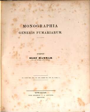 Monographia generis Fumariarum