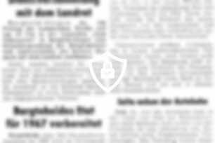 Bargteheides Etat für 1967 vorbereitet