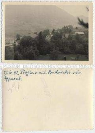 Ansicht vom Dorf Trojane