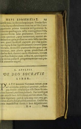 De Deo Socratis Liber.