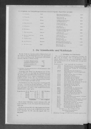 3. Die Stimmbezirke und Wahllokale