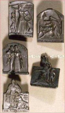 WHW-Abzeichen, Nibelungenlied, Straßensammlung im Gau Niederdonau vom Januar 1940