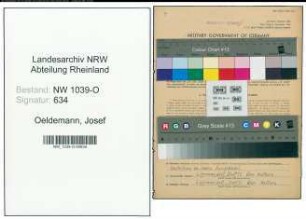 Entnazifizierung Josef Oeldemann , geb. 14.12.1919 (Referendar)