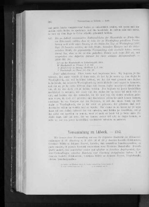 Versammlung zu Lübeck. - 1387.