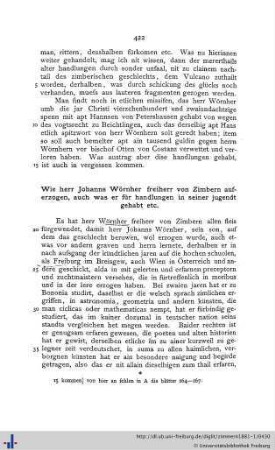 Wie herr Johanns Wörnher freiherr von Zimbern auferzogen, auch was er für handlungen in seiner jugendt gehabt etc.