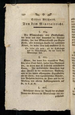 540-592, Eilfter Abschnitt. Von dem Mineralreiche