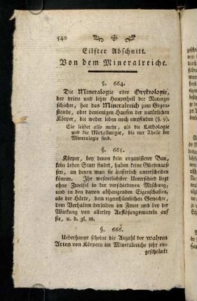 540-592, Eilfter Abschnitt. Von dem Mineralreiche