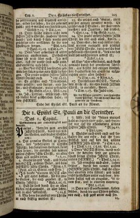 Die 1. Epistel St. Pauli an die Corinther. Die 2. Epistel St. Pauli an die Corinther.
