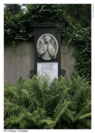 Grabmal Dubois/Hügel; Darmstadt, Alter Darmstädter Friedhof III Mauer 113
