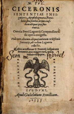 M. T. Ciceronis sententiae insigniores