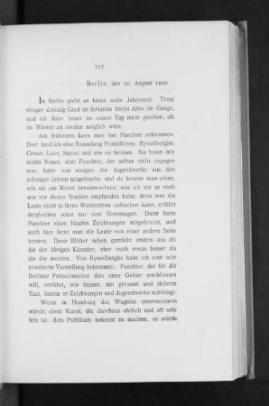 Berlin, den 20. August 1900