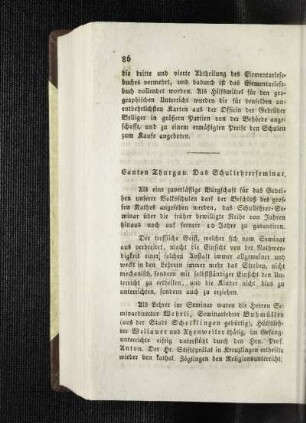 [Aus der Schweiz] : Canton Thurgau. Das Schullehrerseminar ; [die Sekundarschulen daselbst] ; [Nachrichten]