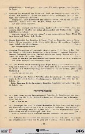 Privatdrucke (Nr. 341-415)