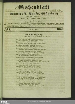Wochenblatt für Mühltroff, Pausa, Elsterberg und Umgegend