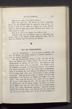 Von den Kirchenständen
