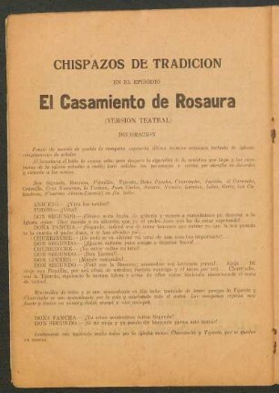 El casamiento de Rosaura : (Versión teatral)