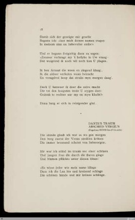 Dante's Traum Abschied Vergil's (Fegefeuer XXVII Ges. 97 bis ende)